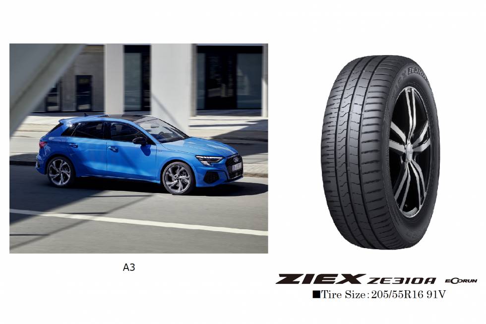 FALKEN “ZIEX ZE310A ECORUN” Selected as Factory Standard Tires for Audi A3  | FALKEN Global Website